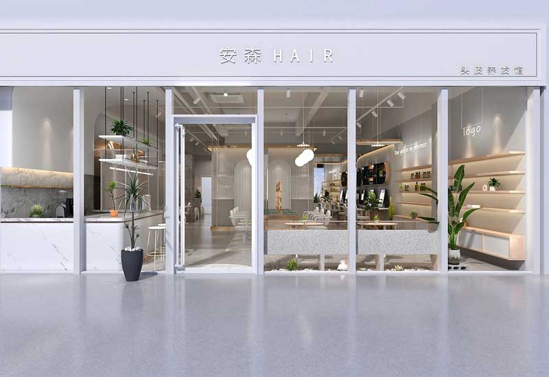 125平米鄭州美容美發(fā)店面裝修設計效果圖