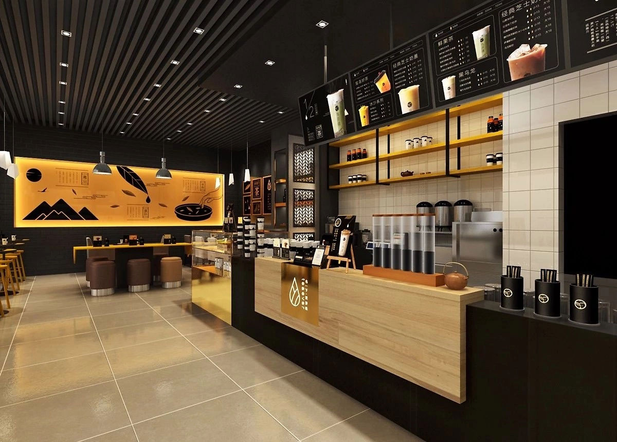 75平米鄭州飲品門店裝修設(shè)計效果圖