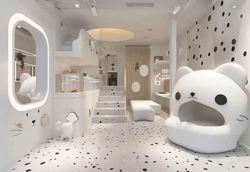 鄭州寵物店裝修設(shè)計：萌寵互動空間設(shè)計