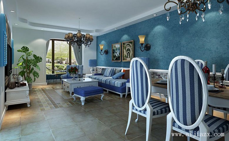 樸實(shí)的地中海風(fēng)格餐廳裝修效果圖